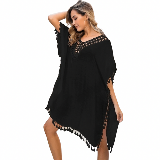 Tassel Lace Sun Protection Cover Up